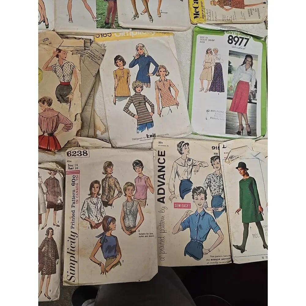 Lot Vtg Simplicity‎ McCall's Butterick Shirt Dress Jacket Womans Sewing Patterns